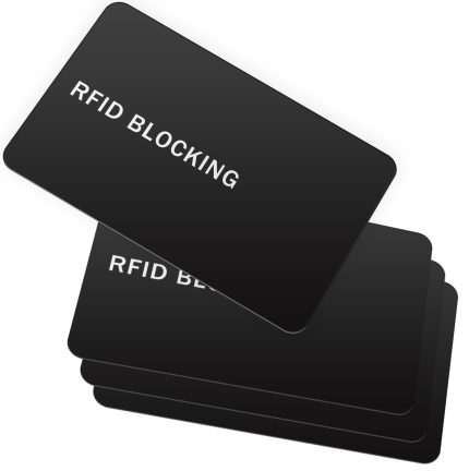 9toa RFID Blocking Card 4 Pack, Credit Card Wallet Protector, Black