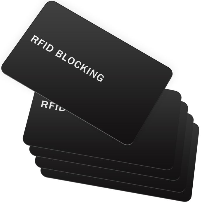 9toa RFID Blocking Card 5 Pack, Credit Card Wallet Protector, Black - Image 1
