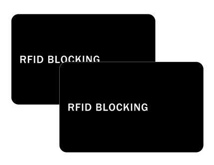 9toa RFID Blocking Card 2 Pack, Credit Card Wallet Protector, Black