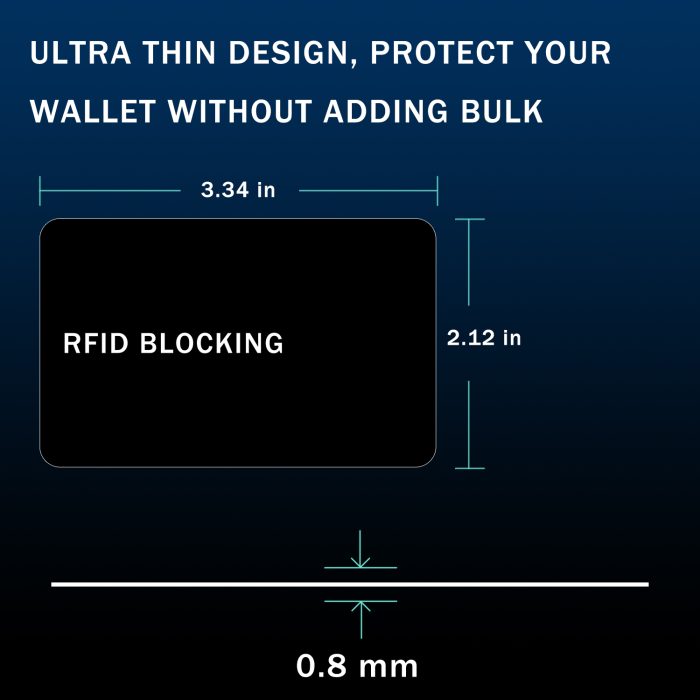 9toa RFID Blocking Card 3 Pack, Credit Card Wallet Protector, Black - Image 2