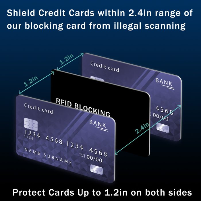 9toa RFID Blocking Card 3 Pack, Credit Card Wallet Protector, Black - Image 4