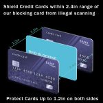 9toa RFID Blocking Card 3 Pack, Credit Card Wallet Protector, Teal - Image 4