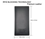 9toa Leather Wallet Bifold Credit Card Holder(Black) - Image 2