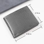 9toa Leather Bifold Wallet RFID blocking Credit Card Holder(Carbon Fiber Black) - Image 2